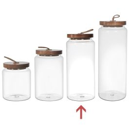 Bote Con Tapa Acacia Home Deco Factory altura 23 cm Bote Con Tapa Acacia Home Deco Factory altura 23 cm