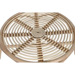DKD Home Decor Mesita Auxiliar Indonesia 1c24 Ratán Natural 65 x 36 x 65 cm