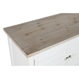 DKD Home Decor Buffet Tradicional Blanco Natural Madera Abeto y MDF 160 x 40 x 86 cm