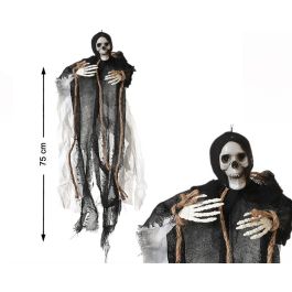 Muñeco Esqueleto Suspendido de Halloween 75 cm Negro y Blanco - Decoración Escalofriante para Fiestas Góticas Precio: 2.50000036. SKU: B1436N95KF