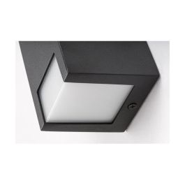 RABALUX RAB-77054 Aplique de Pared Exterior Cernon GU10 IP44 de Aluminio Negro Moderno Minimalista para Terraza y Jardín