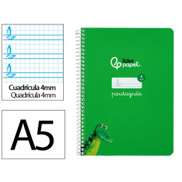 Liderpapel Cuaderno Espiral A5 Pautaguía Tapa Blanda 40 Hojas 75gr Cuadro Pautado 4mm Verde Precio: 6.50000021. SKU: B1576YCHWP