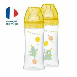Dodie Biberones Sensation+ Lote de 2x330ml Anticólicos con Tetina Plana Flujo Rápido para Lactancia Mixta