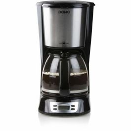 Domo DO708K Cafetera de filtro 1000W, capacidad 1.5L para 12 tazas, con Pantalla LCD, Temporizador 24h, Negra y acero inoxidable Precio: 46.49999992. SKU: B1GJVCX5SD