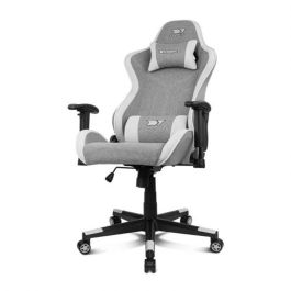 DRIFT DR90 PRO Silla Gaming PC Ergonómica Acolchada Reposabrazos 2D Reclinable 135º Cojín Lumbar y Cervical Gris Blanco
