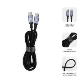 Cable USB-C a USB-C Subblim SUBCAB-C10001 1 m Negro