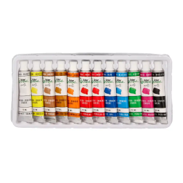 Liderpapel Pintura Gouache/Témpera Caja 12 Tubos de 12 ml Colores Surtidos