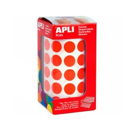 Apli Gomets Redondos 15 mm Rollo Rojo -Rollo 2832 Unidades-