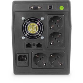 Digitus USV 2000VA 1200W Line-Interactive UPS Pseudo Sine AVR con USB, 4 Salidas AC Tipo E/F