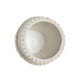 DKD Home Decor Jarrón Tropical con Relieve, de Cemento Blanco, 20x18x20 cm (Pack de 4 Unidades) DKD Home Decor Jarrón Tropical con Relieve, de Cemento Blanco, 20x18x20 cm (Pack de 4 Unidades)