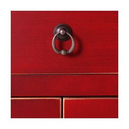 Aparador ORIENTE Rojo Dorado Madera Hierro Madera MDF 63 x 33 x 131 cm