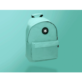 Antartik Mochila Verde Menta con Asas Acolchadas, Bolsillo para Portátil y Bolsillo Antirrobo, 310x160x410 mm