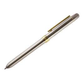 Milan Bolígrafo Multifunción Cromado Adornos Dorados Azul/Rojo/Portaminas 0.7mm/0.5mm Caja Metal