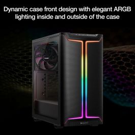 be quiet! Pure Base 501 DX Caja PC Midi Tower Negra con Ventana Lateral, Iluminación RGB, Compatible ATX, Filtro Antipolvo