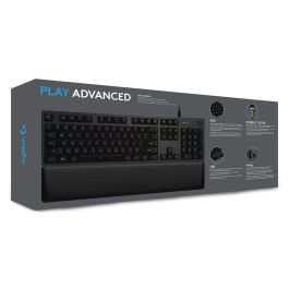 Logitech G G513 Teclado Gaming Mecánico RGB LIGHTSYNC con Interruptores GX Brown, Reposamanos de Espuma Viscoelástica, Carbono