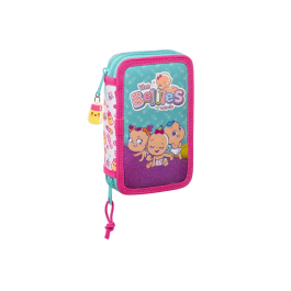 Plumier Doble The Bellies Blanco Morado Turquesa 12.5 x 19.5 x 4 cm (28 piezas) Precio: 11.88999966. SKU: B1HPSC6TSJ