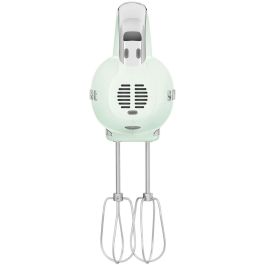 Smeg HMF01PGEU Batidora de Mano Verde - Varillas para Montar y Amasar - 9 Velocidades y Función Turbo