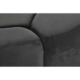 DKD Home Decor Reposapies Scandi Gris 85x85x48 cm | Puff Diseño Nórdico con Altura de Asiento 48 cm en Poliéster y MDF