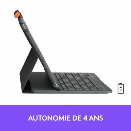 Logitech LOG5099206088269 Funda con teclado Bluetooth Slim Folio para iPad 10.2 (7ª, 8ª y 9ª gen) AZERTY Gris