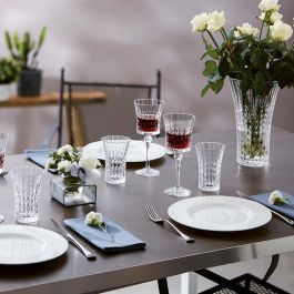 Cristal d'Arques Lady Diamond Vaso Bajo de Cristal Transparente 27 cL (6 Unidades) Fabricado en Francia