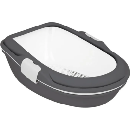 TRIXIE Caja de arena Primo XXL con borde - Gris y blanco - 56 x 25 x 71 cm - Para gatos Precio: 37.50000056. SKU: B1KBGTMXV3