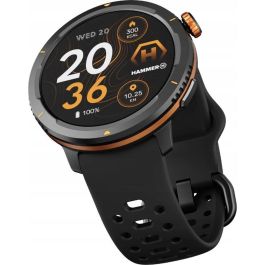Hammer Watch 2 Lite - Reloj Inteligente con Pantalla AMOLED 1.43", Resistente al Agua 3 ATM, Más de 60 Modos Deportivos, Pulsómetro, Color Negro