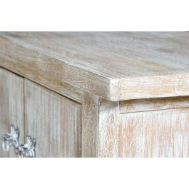 Giner y Colomer Mueble Tv Madera de Mango Blanco Envejecido 230 cm