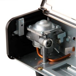 Com Gas Cocina portátil compacta 2 fuegos butano para camping, acero inoxidable, 2+2 kw, piezoeléctrico