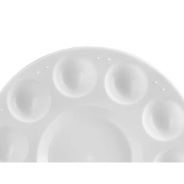 Liderpapel Paleta Plástico Redonda con 10 Huecos para Pintura 17 cm