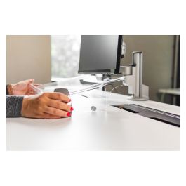 BakkerElkhuizen Q-doc 515 Soporte para documentos con ajuste de altura, transparente, acrílico, plástico, acero
