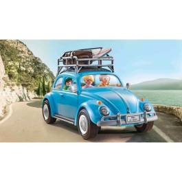 Playmobil 70177 Volkswagen Beetle con Accesorios de Verano, Figuras y Tabla de Surf para Vacaciones en Familia