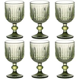 Set de Copas Home ESPRIT Verde Cristal 8 x 8 x 14,5 cm (6 Unidades)