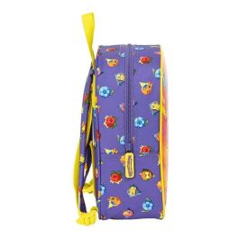 Mochila Escolar SuperThings Guardians of Kazoom Amarillo Morado 22 x 27 x 10 cm