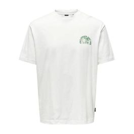 Camiseta de Manga Corta Hombre Only & Sons Onskylan Rlx Icon Cloud Dancer Blanco