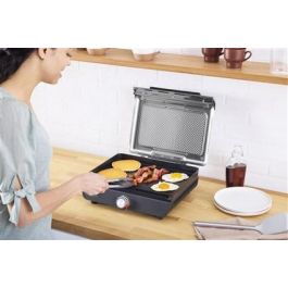 Ninja GR101EU Parrilla y Plancha de Interior Versátil para 4-5 personas con Temperatura Controlada hasta 260°C y Superficie Antiadherente