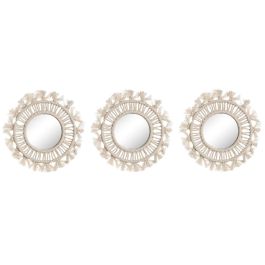 Juego de Espejos Home ESPRIT Blanco Boho 20 x 1 x 20 cm (3 Piezas) Precio: 19.49999942. SKU: B1AKXQZ557