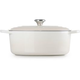 Le Creuset Bräter Redondo de Hierro Fundido Esmaltado, Cocotte Horno, Cacerola con Tapa, 31 cm, Meringue