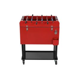 DKD Home Decor Nevera Rojo Negro Metal 71 x 62 x 85 cm