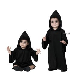 Disfraz Bebé Tenebroso Mono y Capucha Punta Negro 6-12 Meses Halloween