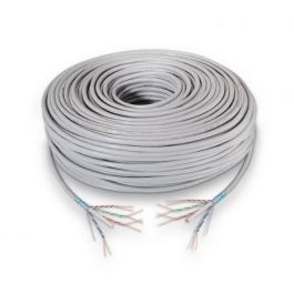 AISENS -BOBINA CABLE DE RED RJ45 CAT.6 FTP RIGIDO AWG24, GRIS, 305M