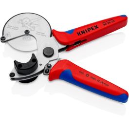 Knipex Tijeras para tubos, para Plástico y Aluminio, Negro/Azul/Rojo, corte hasta 2,6 cm, 210 mm