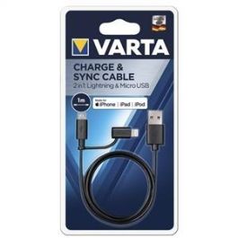 Cable Charge & Sync 2 En 1 Usb Lightning+Micro Usb 1 Metro VARTA 57943101401 Precio: 15.49999957. SKU: S7902674