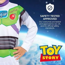 Disney Disfraz de Buzz Lightyear Clásico Toy Story 4 Talla 7-8 Años Color Blanco