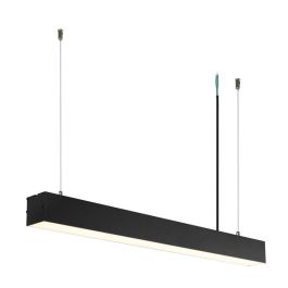 Philips [1916-NSLNL600MM-P-WW] Luminaria Lineal LED 20W 60cm 2700K IP40 Negro Diseño Moderno con Suspensión para Oficinas y Comercio