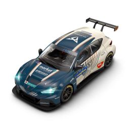 Coche scalextric cupra etcr gene con luz en los faros 18x11x11 cm