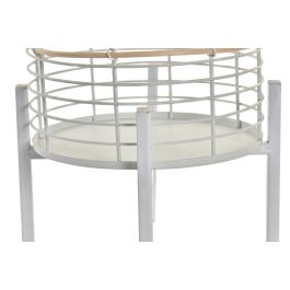 DKD Home Decor Macetero Urban de Metal y Ratán Blanco Natural de 25x25x32 cm, Set de 2 piezas DKD Home Decor Macetero Urban de Metal y Ratán Blanco Natural de 25x25x32 cm, Set de 2 piezas