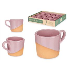 Taza Cafe Barro 80Ml Asa Rosa La Dehesa 8X5CM (24 Unidades)