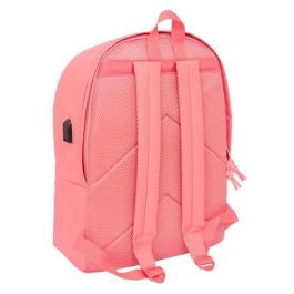 Safta Mochila Doble para Portátil 15.6" + USB F.C.Barcelona Chica Coral 31x44x18 cm