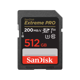 SanDisk Tarjeta Extreme PRO SDXC 512GB 200MB/s V30 U3 Clase 10, resistente a golpes, agua y rayos X Precio: 100.49999971. SKU: B1FA55Y6NQ