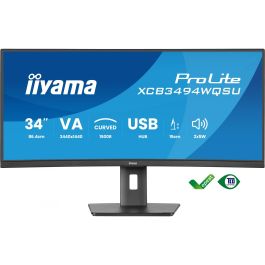 Iiyama XCB3494WQSU-B1 Monitor curvo de 34" UWQHD, panel VA, 21:9, flicker-free, luz azul reducida